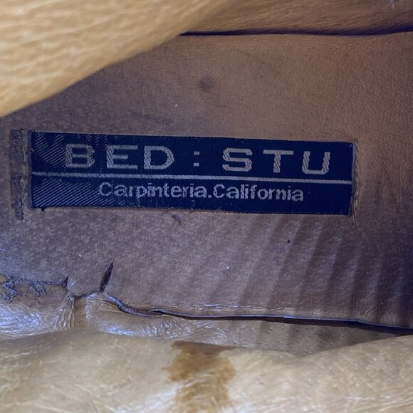 *FOR REPAIR/READ* Bed Stu Boots Men 10.5 Distressed Leather Square Toe Ankle Zip - Picture 9 of 16